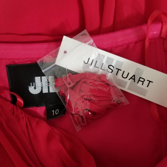 Nwt Jill Stuart Dress Sweetheart Strapless Ball Gown Size 10 Womens Red New $458 - Picture 11 of 15